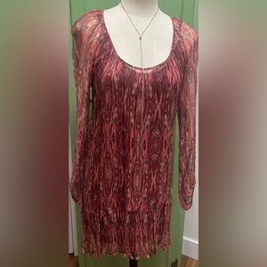 Ella moss silk chiffon dress with slip